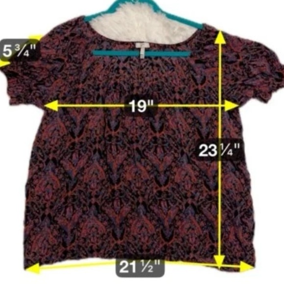 Joie Paisley Boho Blouse Fallcore‎ Artcore Designer Top Flowy Romantic Silk Sz L - Picture 6 of 12